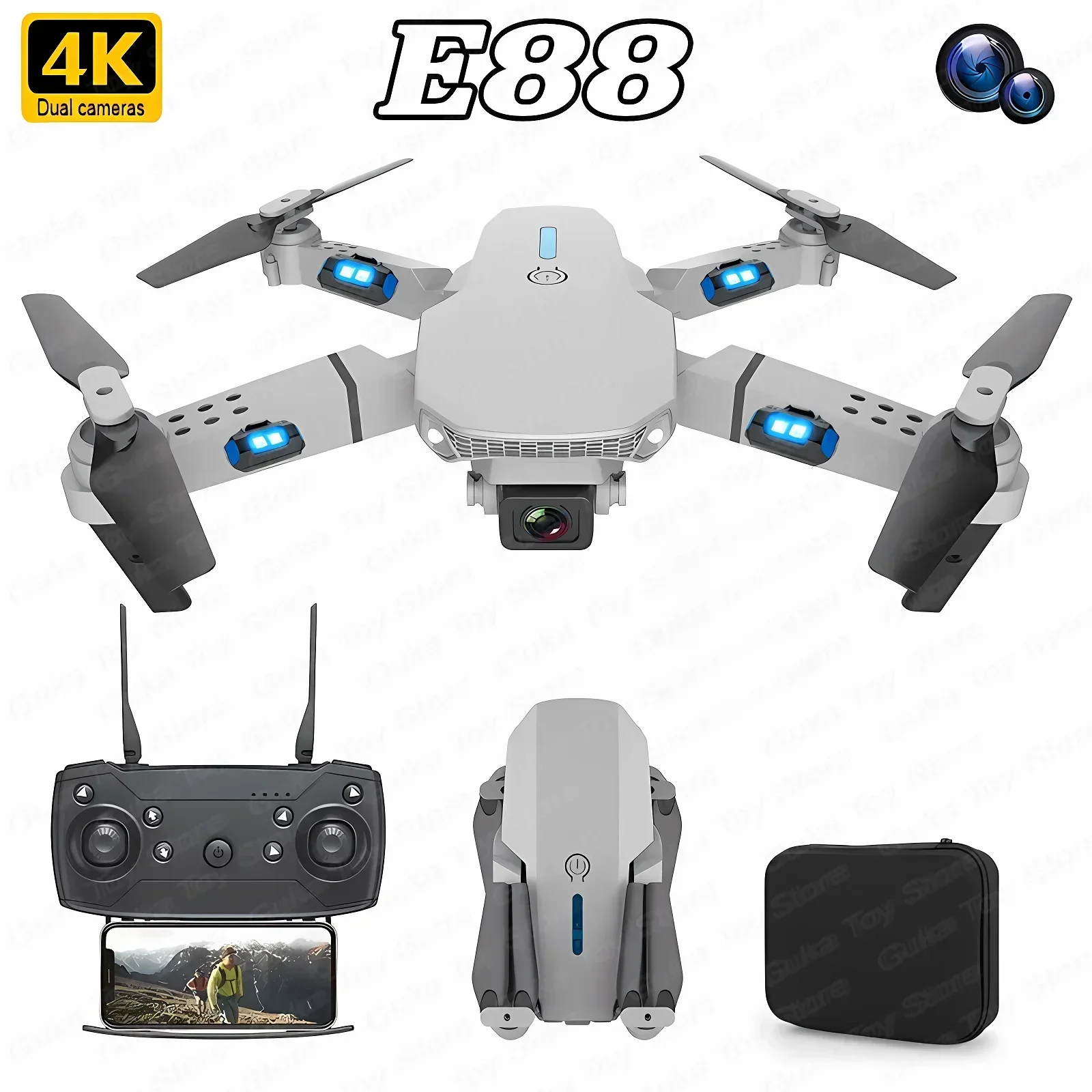 E88 Pro WIFI FPV Дрон Широкоуг – обзор и цена Drone Camera Professional